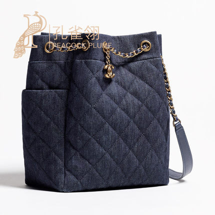 Chanel/香奈儿chanel女包16春款牛仔抽绳单肩包A91135Y604362B313 Chanel/香奈儿chanel女包16春款牛仔抽绳单肩包A91135Y604362B313