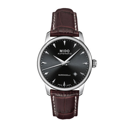 【香港发货】瑞士美度MIDO贝伦赛丽机械男表M8600.4.18.8皮带手表