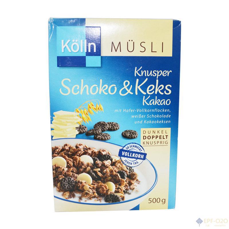 Koelln 巧克力饼干可可全麦燕麦片 500g Koelln 巧克力饼干可可全麦燕麦片 500g