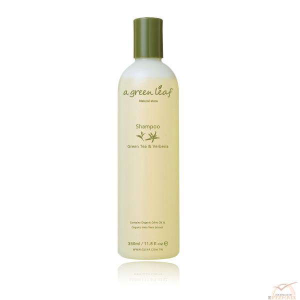 中国台湾进口绿茶洗发露-a green leaf 一片绿叶 绿茶马鞭草洗发露 350ml瓶