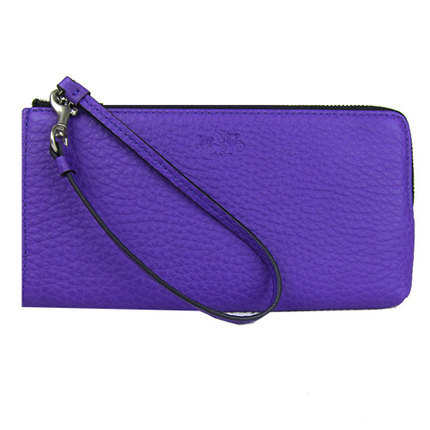 COACH 马车印荔枝纹素面长型手拿包(紫) PayEasy官网直邮 COACH 马车印荔枝纹素面长型手拿包(紫) PayEasy官网直邮
