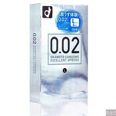 【嗨淘吧】冈本0.02 大码L号避孕套 6只装 【嗨淘吧】冈本0.02 大码L号避孕套 6只装
