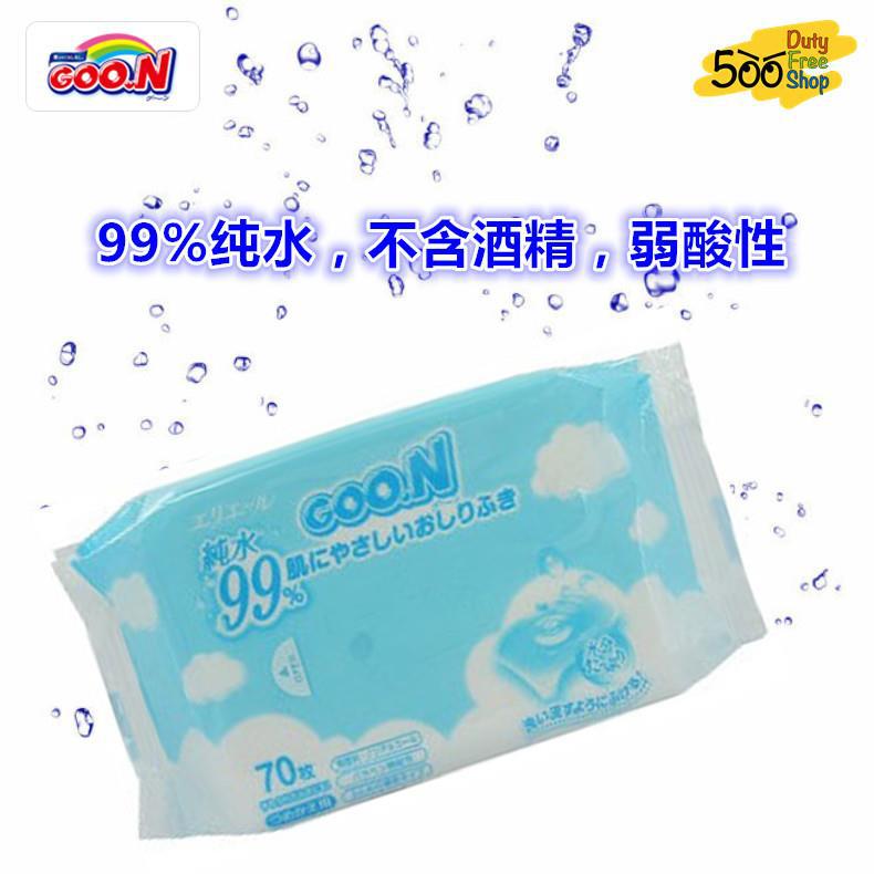 日本进口宝宝屁屁湿纸巾-GOO.N大王 温和肌肤屁屁专用湿纸巾 替换装 70抽x1包 日本进口宝宝屁屁湿纸巾-GOO.N大王 温和肌肤屁屁专用湿纸巾 替换装 70抽x1包