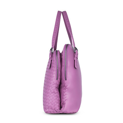 正品Bottega Veneta女士紫色编织羊皮手提包291733 V0016