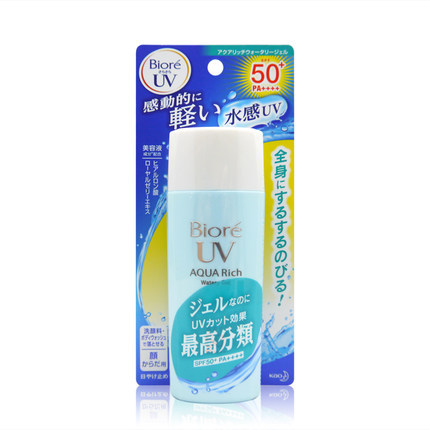 【日本直邮】花王碧柔防晒啫喱 水润防晒霜凝露 全身用SPF50+90ml