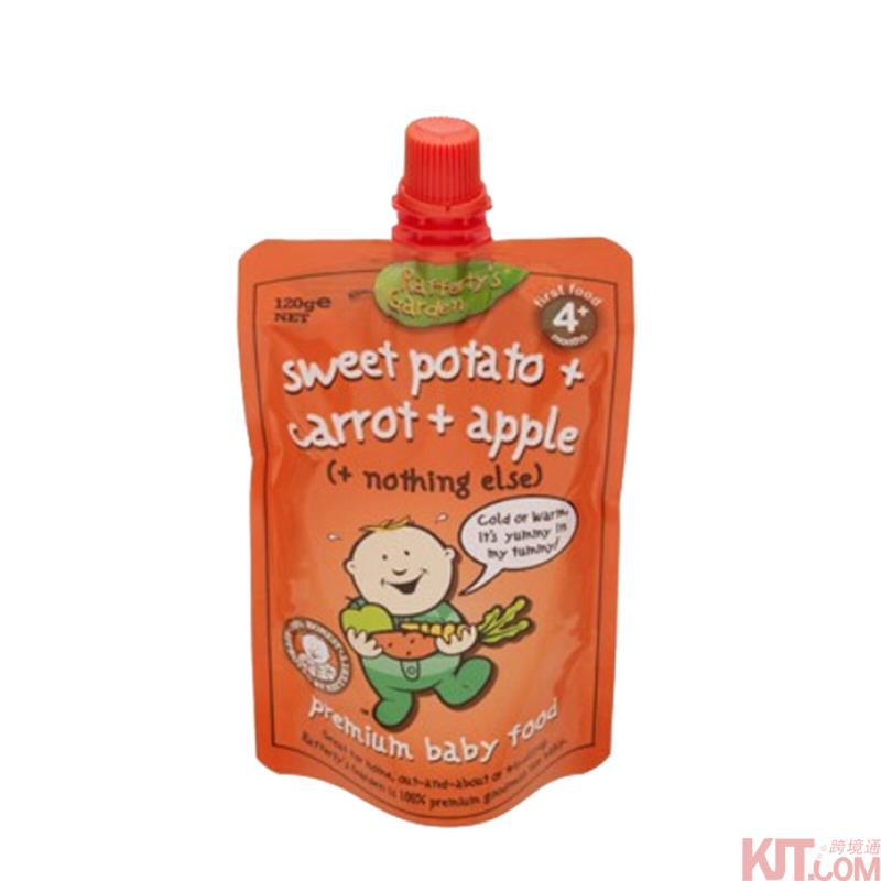 澳大利亚进口婴儿儿童辅食-Raffertys Garden 拉费蒂的花园 婴儿辅食甜土豆胡萝卜苹果泥 120g 4个月以上 澳大利亚进口婴儿儿童辅食-Raffertys Garden 拉费蒂的花园 婴儿辅食甜土豆胡萝卜苹果泥 120g 4个月以上