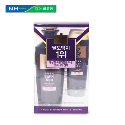 [韩国进口]吕滋养润发洗发水套装修护滋润去屑400ml+180ml