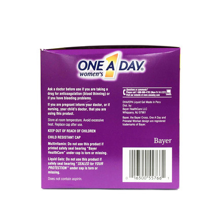 Bayer拜耳One A Day 孕妇复合维生素叶酸矿物质DHA 90+90粒*2盒 Bayer拜耳One A Day 孕妇复合维生素叶酸矿物质DHA 90+90粒*2盒