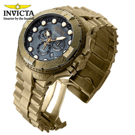 INVICTA正品大表盘男士高端商务石英手表 防水蓝宝石不锈钢带