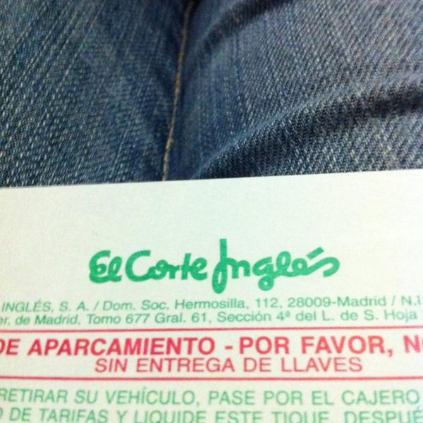 Photo taken at El Corte Inglés by Aroa d. on 1/9/2013