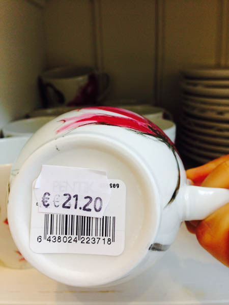 芬兰进口杯子-Pentik杯子花朵 精美杯子花朵 陶瓷杯