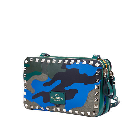Valentino/华伦天奴女包 新款柳钉迷彩单肩斜挎迷你包JW2B0564TUC