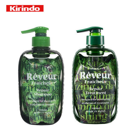 包邮日本Reveur新一代无硅油洗发水护发素套装340ml*2染烫发质