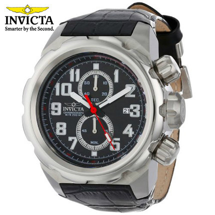 INVICTA 男士高端休闲石英手表蓝宝石防水真皮表带海外正品