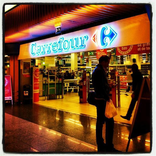 Photo taken at Carrefour by Iarla B. on 4/18/2012-法国尼斯罗屈埃比利埃街 Photo taken at Carrefour by Iarla B. on 4/18/2012