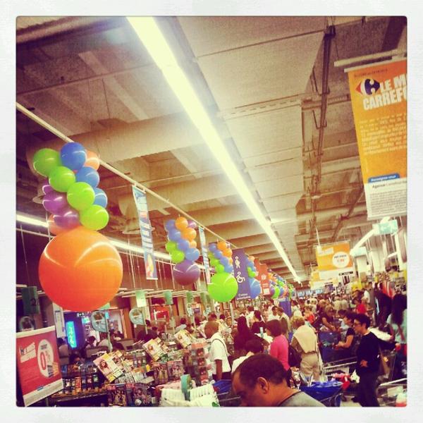 Photo taken at Carrefour by Iarla B. on 10/5/2012-法国尼斯罗屈埃比利埃街 Photo taken at Carrefour by Iarla B. on 10/5/2012