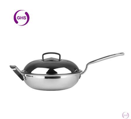 德国进口单柄中式炒锅-WMF福滕宝 不锈钢盖单柄中式炒锅 28cm