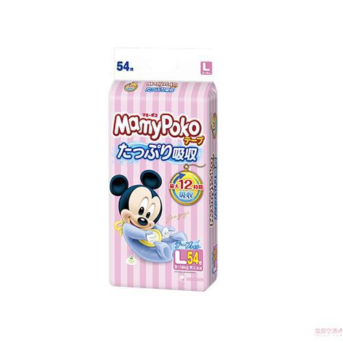 日本进口尤妮佳腰贴纸尿裤-妈咪宝贝 尤妮佳纸尿裤 腰贴式纸尿裤 L54