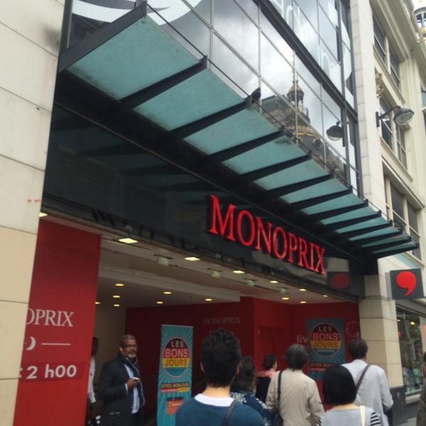 Photo taken at Monoprix by peko c. on 8/27/2014-法国巴黎科马丹路56号 Photo taken at Monoprix by peko c. on 8/27/2014