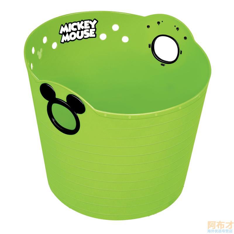 日本进口收纳软桶-锦化成 R14塑料软桶 米奇图案 绿色 日本进口收纳软桶-锦化成 R14塑料软桶 米奇图案 绿色