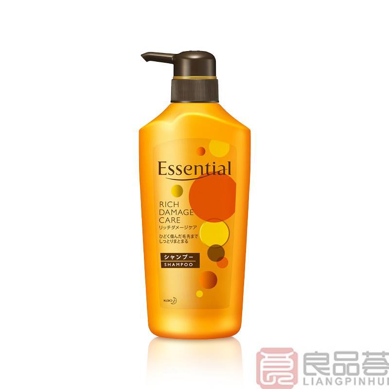 日本进口防断发洗发水-KAO 花王Essential 橙色 柔韧防断发洗发水480ml