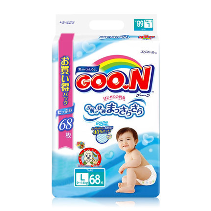 大王维E系列L68片 大号纸尿裤 宝宝尿不湿