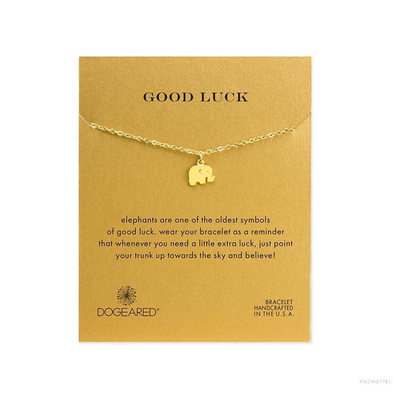 美国Dogeared多琪儿 幸运小象镀金许愿手链M2G-G000-300400