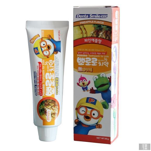 PORORO儿童牙膏 宝宝专用 90G 菠萝味 防蛀无氟可吞食 PORORO儿童牙膏 宝宝专用 90G 菠萝味 防蛀无氟可吞食