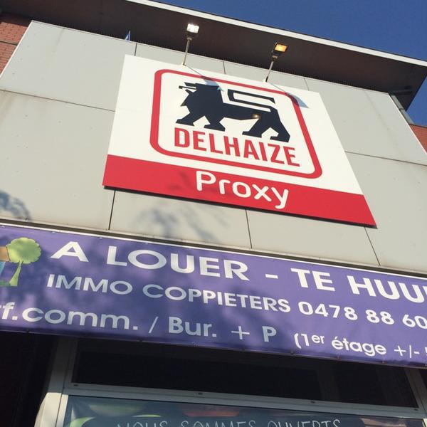 Photo taken at Proxy Delhaize by Alizée S. on 6/1/2014