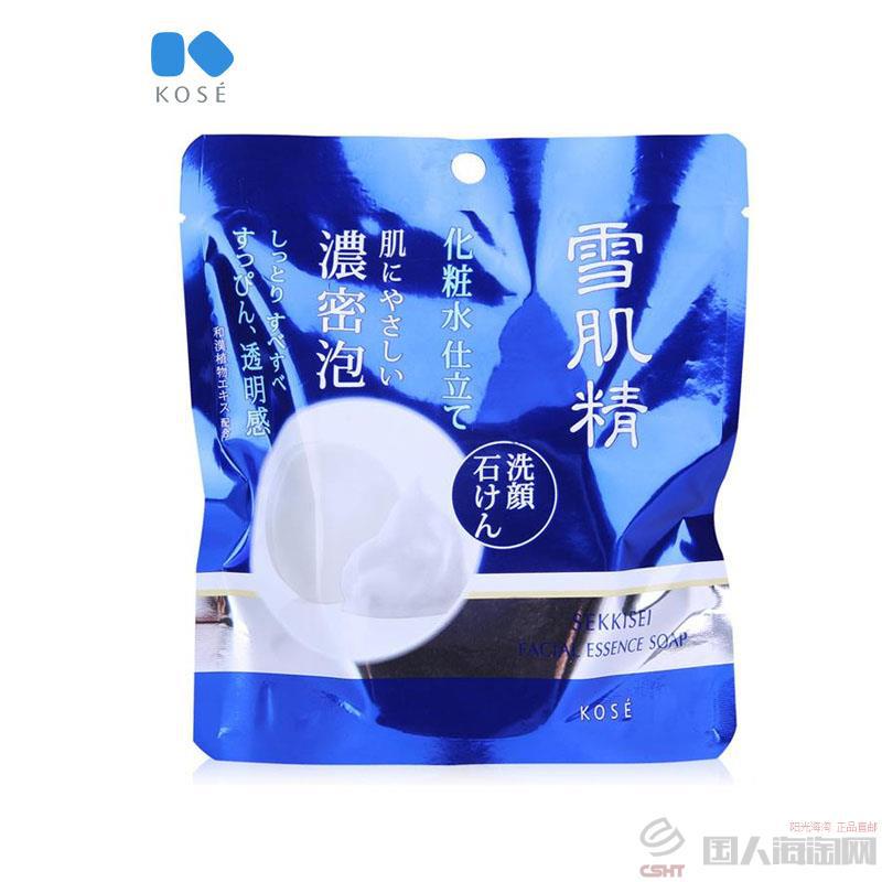 日本进口沫洗颜皂-高丝Kose雪肌精 绵绵泡沫洗颜皂100g