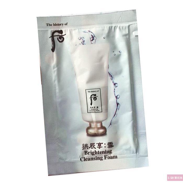韩国 WHOO/后 拱辰享 雪 清颜洁面泡沫 3ml 小样 旅游 便携装 韩国 WHOO/后 拱辰享 雪 清颜洁面泡沫 3ml 小样 旅游 便携装
