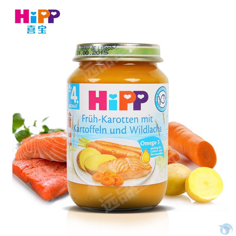 德国进口土豆泥-Hipp喜宝 三文鱼胡萝土豆泥190g 德国进口土豆泥-Hipp喜宝 三文鱼胡萝土豆泥190g