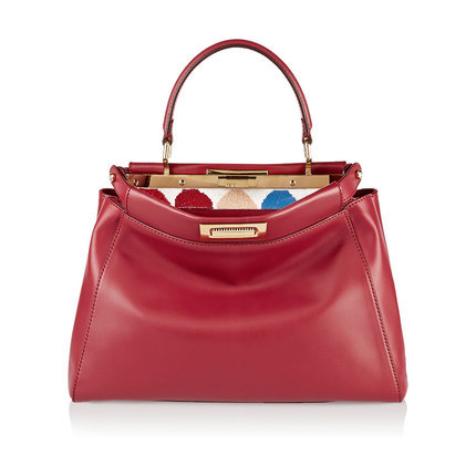 正品直邮Fendi芬迪2016新款女包时尚休闲红色小牛皮手提包504182 正品直邮Fendi芬迪2016新款女包时尚休闲红色小牛皮手提包504182