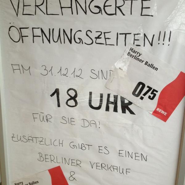 Photo taken at REWE by Jens H. on 12/31/2012