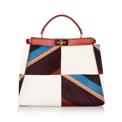 正品直邮Fendi芬迪2016新款女包拼缝小牛毛手提包单肩包  606188 正品直邮Fendi芬迪2016新款女包拼缝小牛毛手提包单肩包  606188