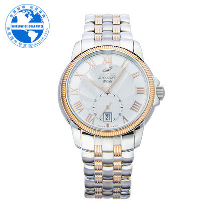 ENICAR/英纳格 正品男士手表 镀玫瑰金色自动机械腕表3160-55-30G