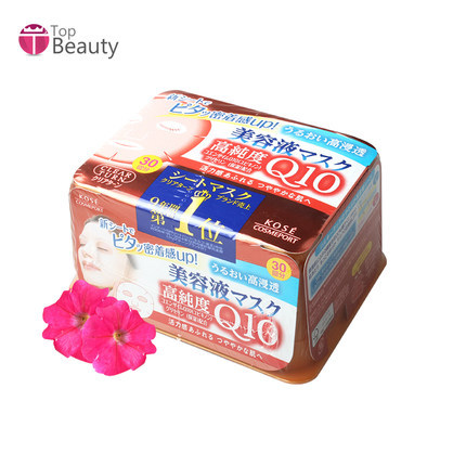 保税直发 日本 Kose/高丝 高渗透Q10美白补水保湿面膜抽取式*30回