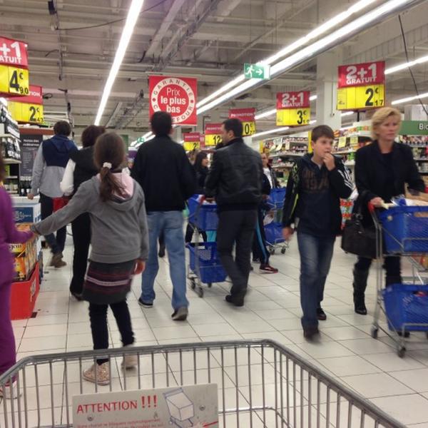 Photo taken at Carrefour by Artyom L. on 11/2/2012-法国尼斯罗屈埃比利埃街 Photo taken at Carrefour by Artyom L. on 11/2/2012