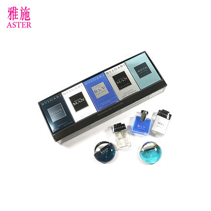 Bvlgari/宝格丽Travel Collection 男士q版淡香水5件*5ml EDT套装