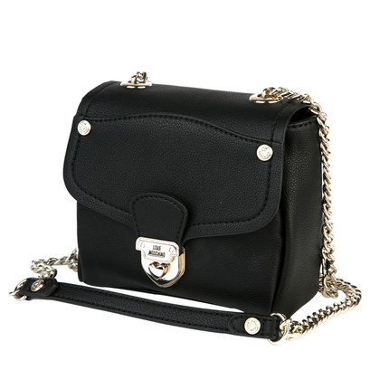 Moschino/奧莉佛女包 女士时尚链条pu皮单肩包黑小号JC4159PP00KF Moschino/奧莉佛女包 女士时尚链条pu皮单肩包黑小号JC4159PP00KF