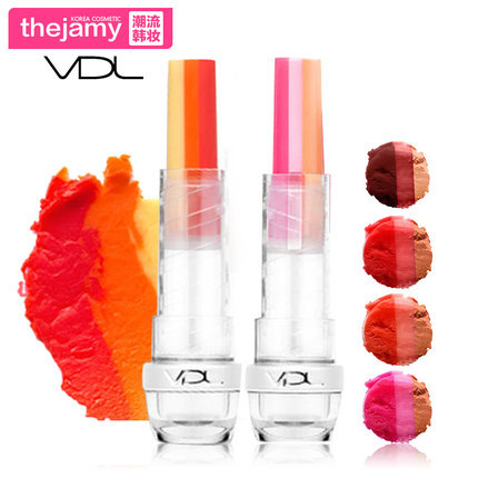 自然咬唇/韩国VDL渐变三色口红唇彩咬唇妆滋润唇膏3.5g 包税包邮
