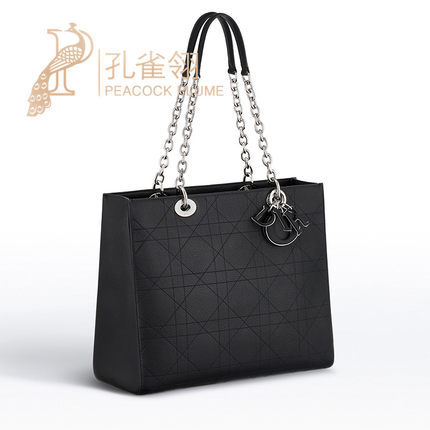 Dior迪奥dior女包16春款粒面牛皮藤格纹缝线手提包M1350PVCQ M989