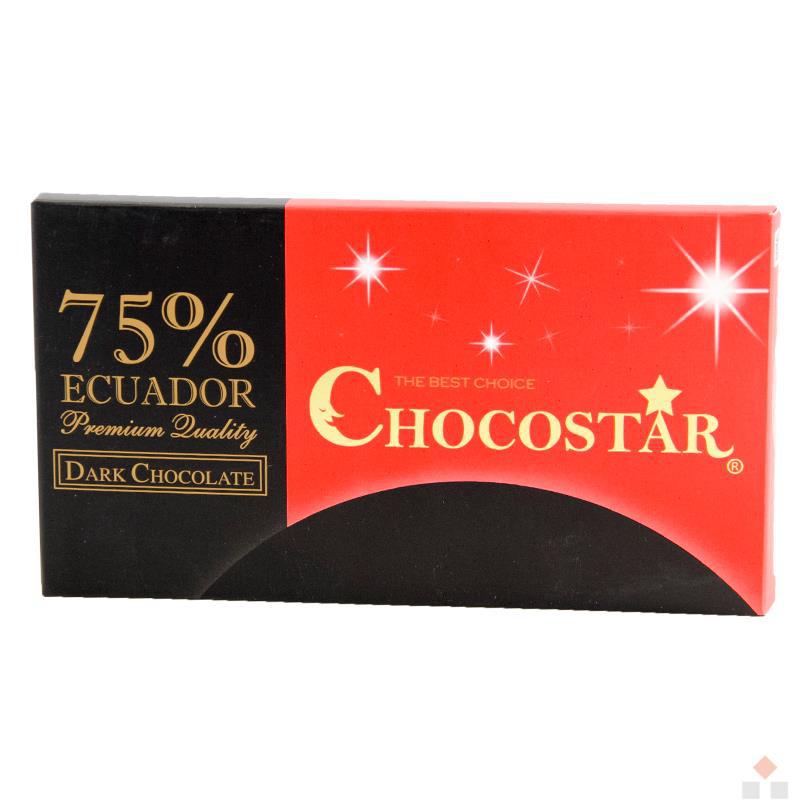 巧克力云庄Schokolake巧克力之星 顶A级百分之七十五厄瓜多玫瑰盐黑巧克力 85g/1片X2盒