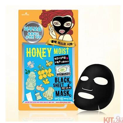 韩国 Dewytree自然晨露 竹炭蜂蜜 保湿黑面膜 10片 韩国 Dewytree自然晨露 竹炭蜂蜜 保湿黑面膜 10片