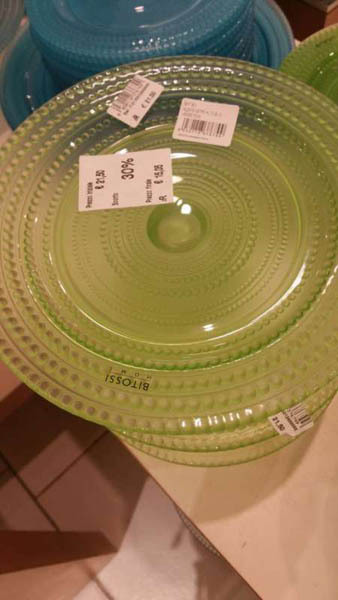 意大利进口西餐餐盘-BITOSSI浅绿色中号餐盘 西餐餐盘