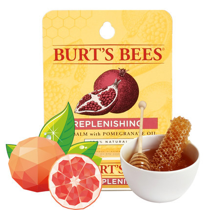 美国Burt’s Bees/小蜜蜂红石榴柔润保湿滋润宝宝润唇膏 孕妇可用