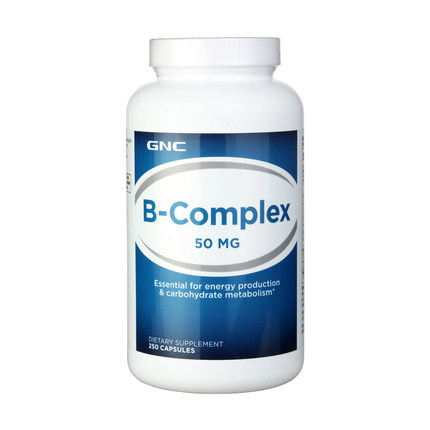 美国进口GNC健安喜复合维生素B族片50mg250粒成人天然B群维他命
