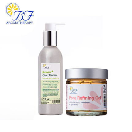 BF Aromatherapy零毛孔无瑕套装 高岭土洁面200ml+收毛孔啫喱60ml