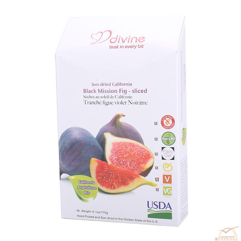 divine 迪文 天然美国加州黑无花果片 170g