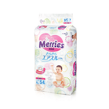 花王纸尿裤L54日本本土妙而舒进口大号三倍透气尿不湿